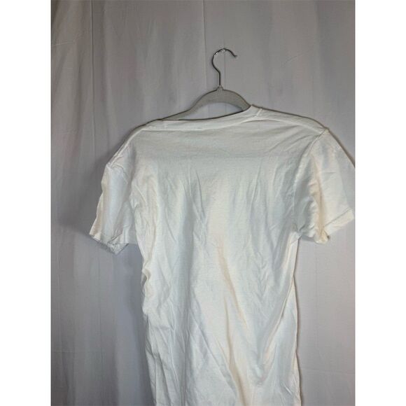 M&O Gold T-Shirt Unisex Size S White Graphic Dachshund Hearts Valentine - Picture 9 of 10